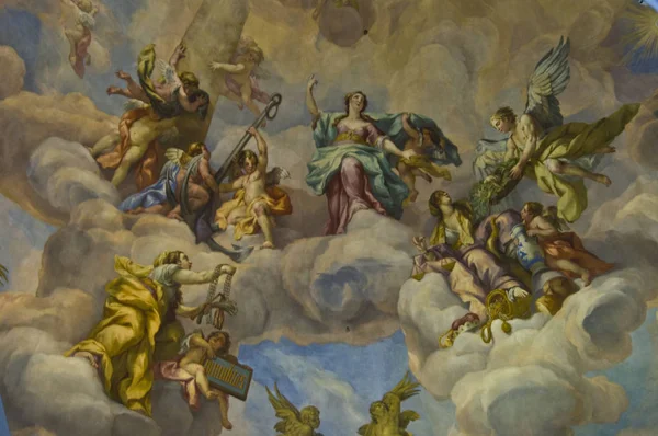 Dettaglio Dell Affresco Nella Karlskirche Vienna — Foto Stock