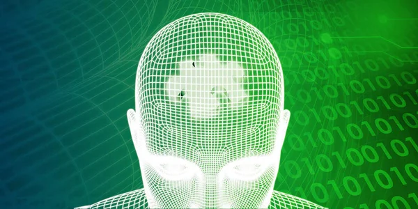 Futuristisk Teknik Med Human Brain Chip Lösning — Stockfoto