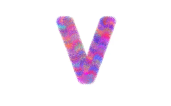 Kolorowa Czcionka Alfabetu Futra — Zdjęcie stockowe