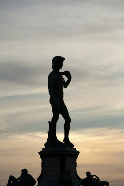 David Από Τον Μιχαήλ Άγγελο Του Michelangelo Φλωρεντία Piazza — Φωτογραφία Αρχείου