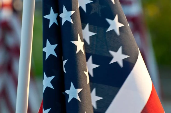 Primo Piano Della Bandiera Americana — Foto Stock