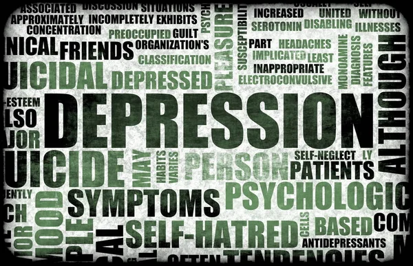 Schwere Depression Medizinischer Psychologischer Hintergrund — Stockfoto
