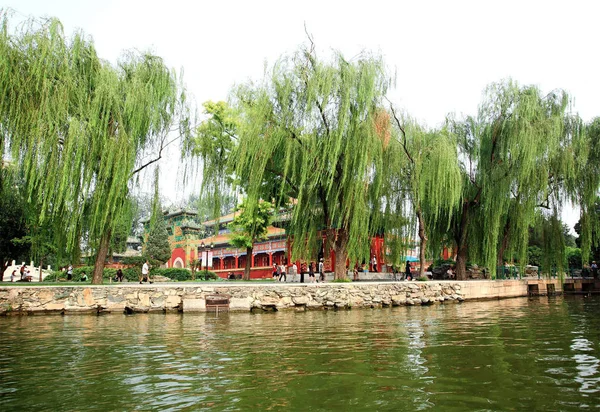 Parque Beihai Mar Norte Retiro Real Perto Cidade Proibida Pequim — Fotografia de Stock