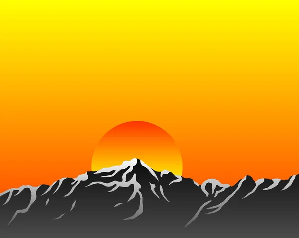 Горы Ярким Солнечным Изображением — стоковое фото