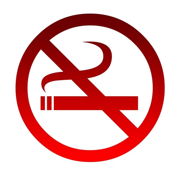Знак Запрета Курения Белом Фоне — стоковое фото