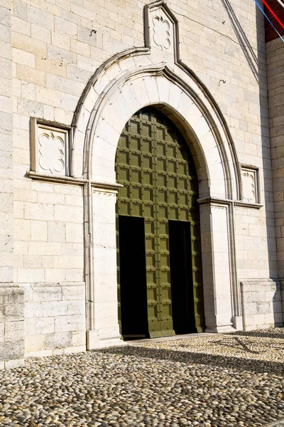 Italië Lombardije Oude Kerk Van Varano Borghi Gesloten Bakstenen Toren — Stockfoto