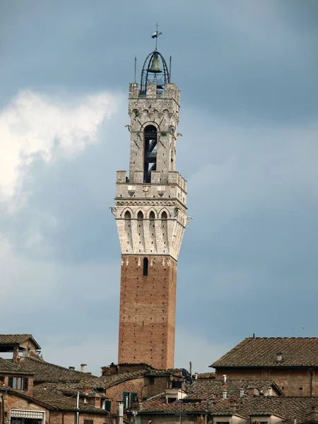 Siena Panorama Del Casco Antiguo Ciudad Con Una Torre Delgada — Foto de Stock