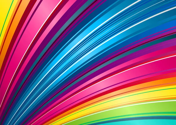 Illustrazione Sfondo Arcobaleno Brillantemente Colorato Con Motivo Strisce — Foto Stock
