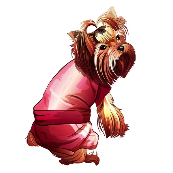 Λαμπερό Ροζ Σκυλί Τσέπης Μεμονωμένη Απεικόνιση — Φωτογραφία Αρχείου