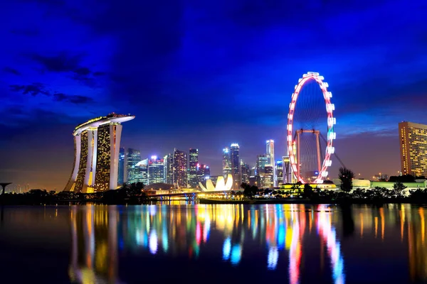 Modern Gökdelenler Ile Singapur Şehir Güneydoğu Asya — Stok fotoğraf
