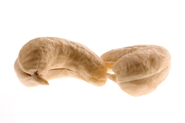 Isolerad Makrobild Cashewnötter — Stockfoto