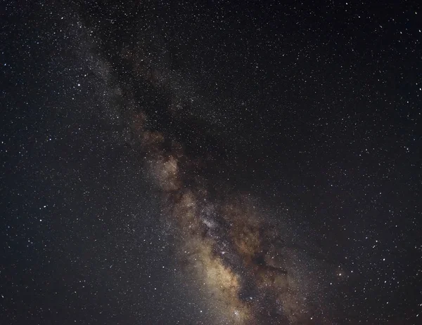 Calea Lactee Printr Noapte Senină Întunecată — Fotografie, imagine de stoc