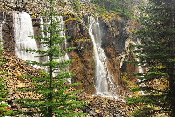 Seven Veils Falls Lac Hara Parc National Yoho Colombie Britannique — Photo