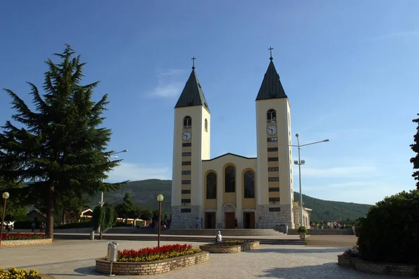 Medugorje Kostel Denním Čase — Stock fotografie