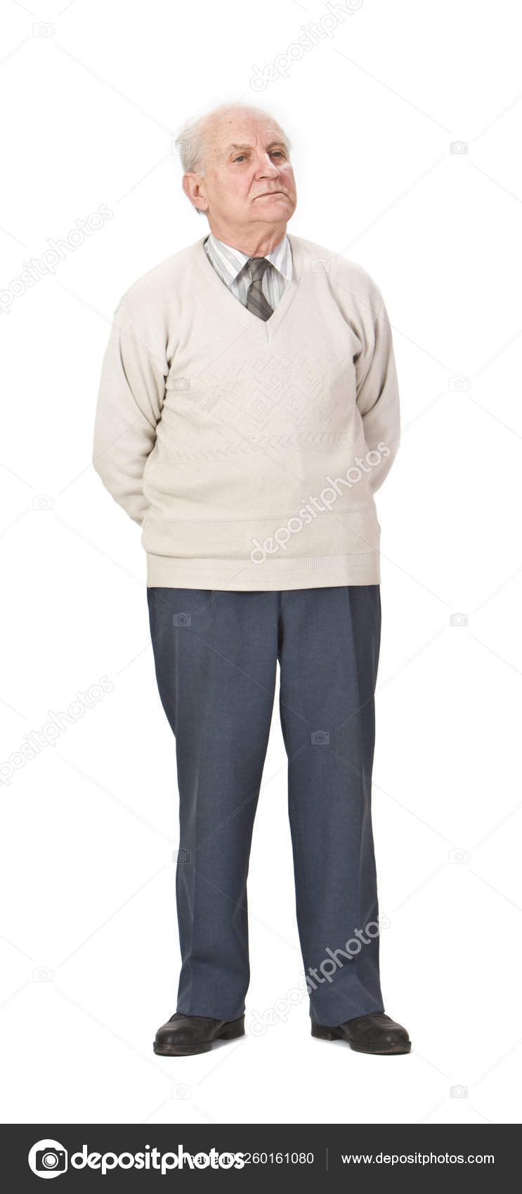 Old man in sweater deals
