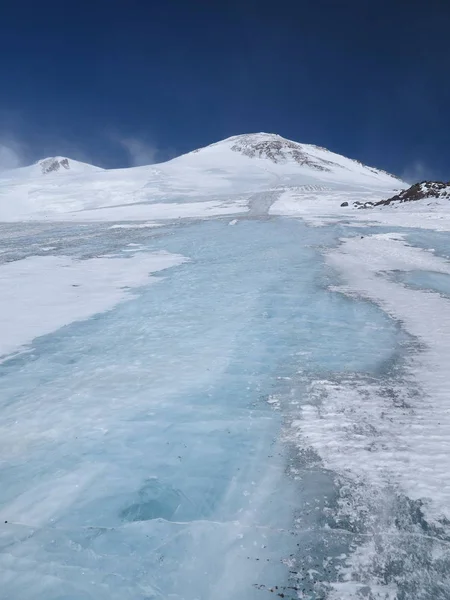 Hermoso Paisaje Elbrus Cielo Invierno —  Fotos de Stock