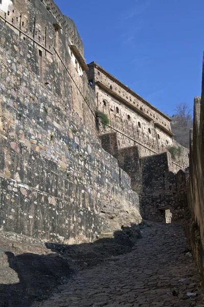 Αρχαία Οχυρωματικό Τείχος Οχυρό Μπούντι Ρατζαστάν Ινδία — Φωτογραφία Αρχείου