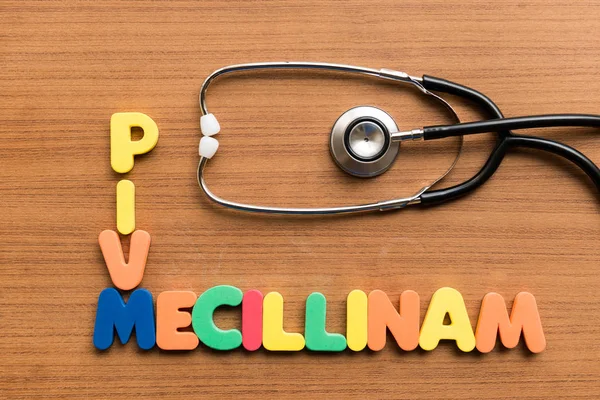 Pivmecillinam Colorful Word White Background Stethoscope — Stock Photo, Image