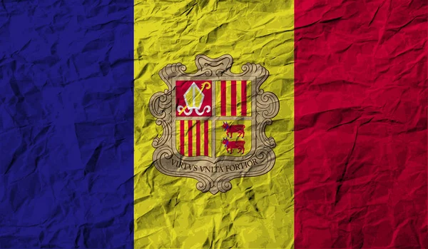 Flag Andorra Old Texture Illustration — Stock Photo, Image