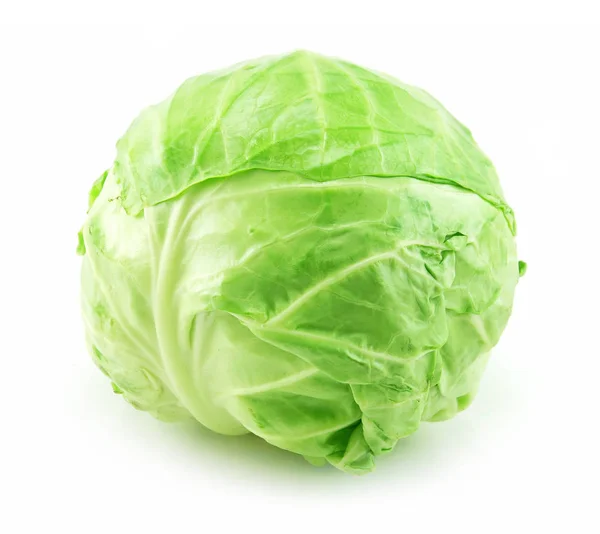 Ripe Green Cabbage Ізольовані Білому Тлі — стокове фото
