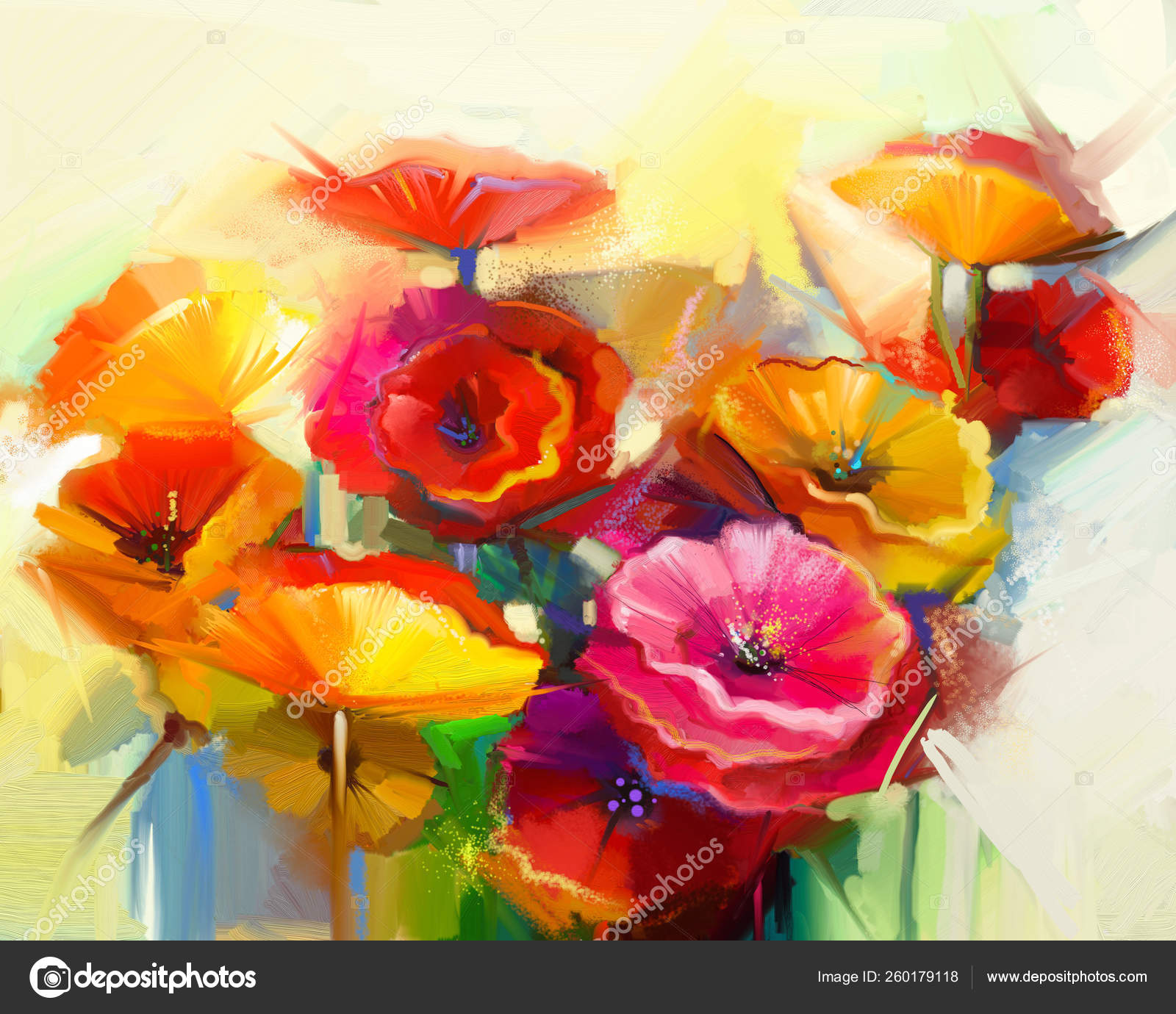 Abstract Oil Painting Spring Flower Still Life Yellow Pink Red Stock Photo Image By C Yayimages Abstract Oil Painting Spring Flower Still Life Yellow Pink Red Stock Photo Image By C Yayimages
