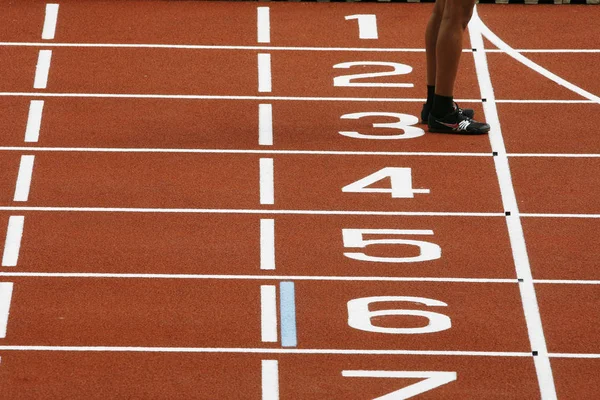 Atletismo Pista Legenda Local — Fotografia de Stock