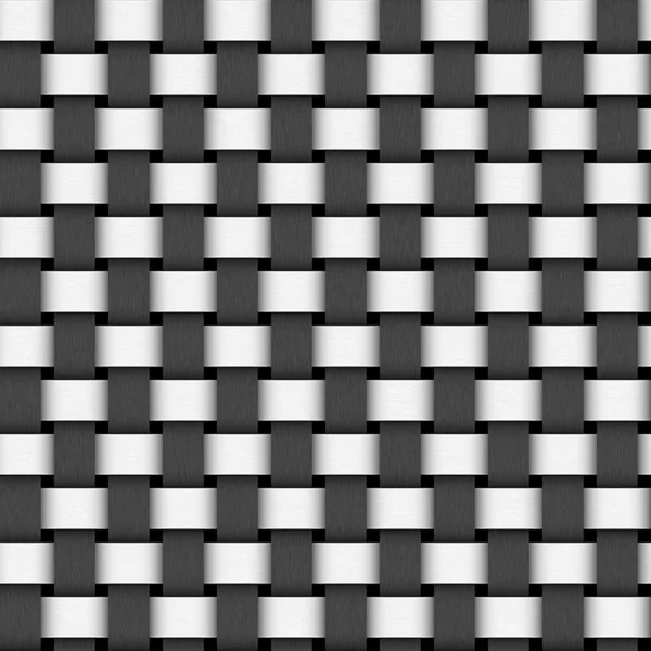 两种颜色编织图案纹理在黑色和白色 — 图库照片