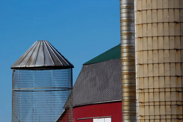 Stodola Silo Farmě — Stock fotografie