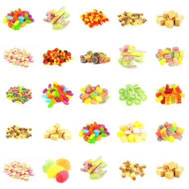Repeating Candy Background and Isolated on White Art clipart