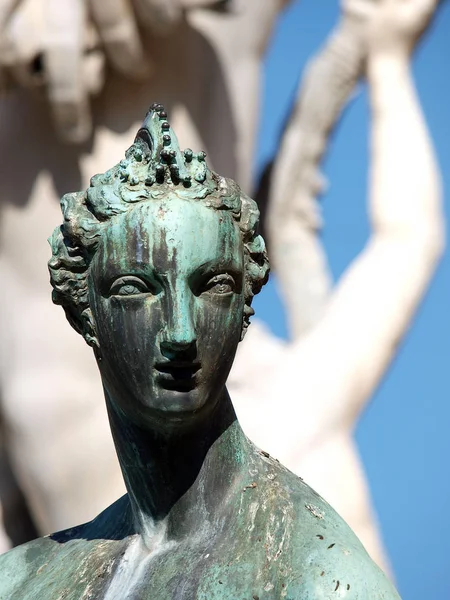 Neptun Forrása Bartolomeo Ammannati Piazza Della Signoria Firenze Olaszország — Stock Fotó