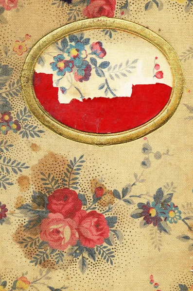 Antikes Florales Tagebucheinband — Stockfoto