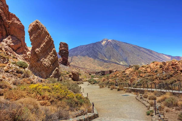 Conical Volcano Mount Teide Teide Tenerife Spains Highest Mountain Has — Stock Photo, Image