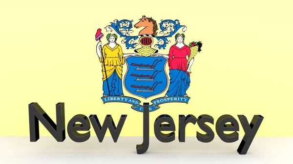 Scrivere Con Nome Dello Stato Del New Jersey Degli Stati — Foto Stock