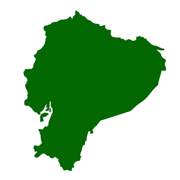 Mappa Dell Ecuador Isolato Sfondo Bianco — Foto Stock
