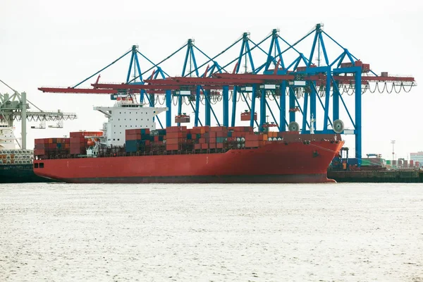 Verlaten Poort Terminal Een Haven Voor Het Laden Verlading Vrachtschepen — Stockfoto