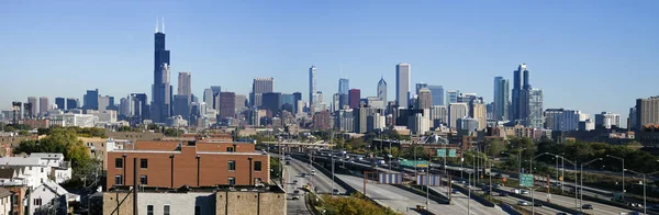 Панорамный Вид Центр Чикаго Южной Стороны — стоковое фото