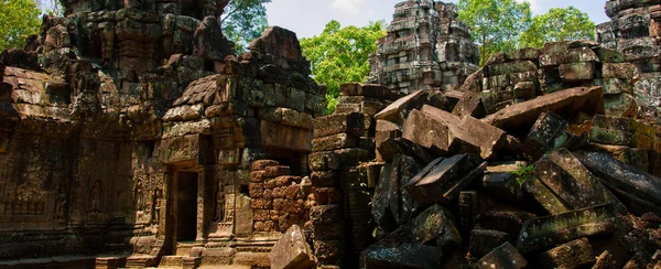Sten Högen Och Templet Angkor Wat Kambodja — Stockfoto