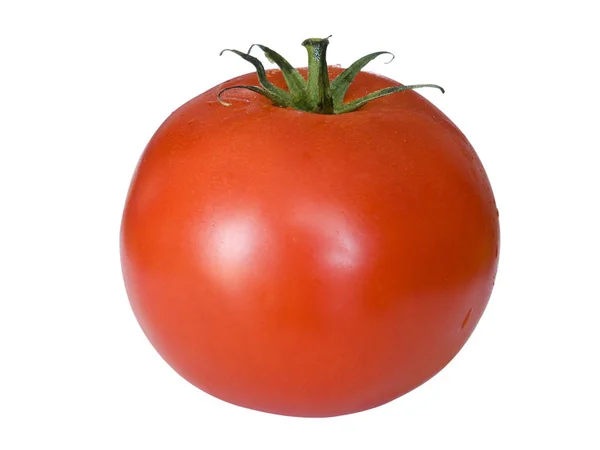 Isolerad Tomat Vit Bakgrund Med Urklippsbana — Stockfoto