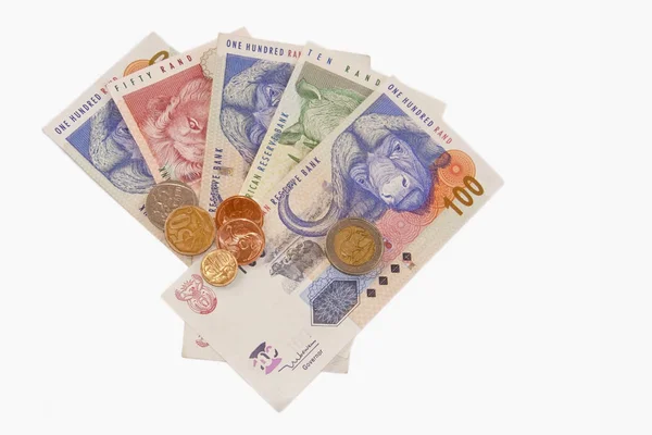 South African Money Isolated White — Stock Photo, Image