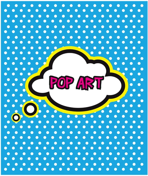 Pop Art Cloud Bubble Dot Background — Stock Photo, Image