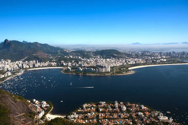 Vista Aérea Del Botafogo Desde Pan Azúcar Rio Janeiro Brasiil —  Fotos de Stock