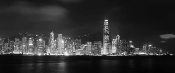 Drammatica Panoramica Del Porto Victoria Hong Kong — Foto Stock