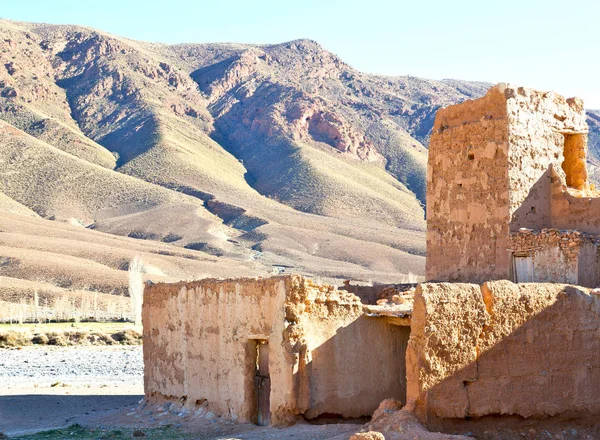 Vale Morocco África Atlas Seca Montanha Terreno Isolado Colina — Fotografia de Stock