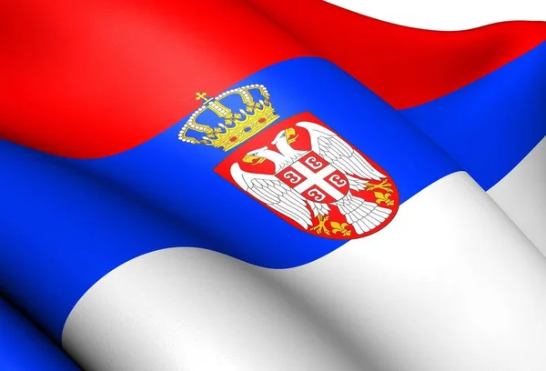 세르비아의 국기입니다 — 스톡 사진
