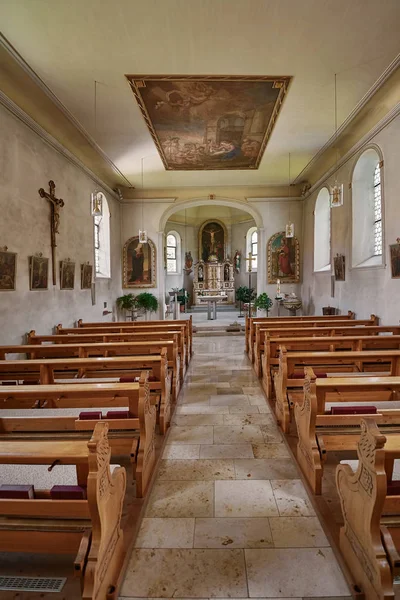 Dentro Iglesia Bolsternang Isnu Allgau Alemania — Foto de Stock