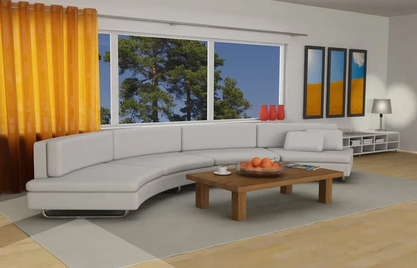 Pohled Interiér Livingroom — Stock fotografie