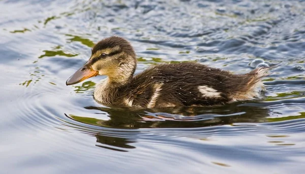 Küçük Damlaları Ile Kaplı Ergenlik Çağında Yüzme Ducky — Stok fotoğraf