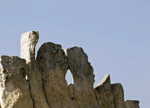 Világ Legrégebbi Szabadon Álló Épülete Hagar Qim Neolitikus Templomai Máltán — Stock Fotó