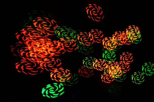 Çiçek Şekli Çok Renkli Noel Işıkları — Stok fotoğraf