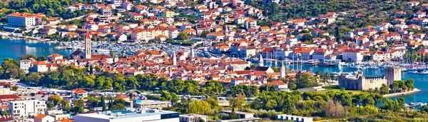 Stary Unesco Miasto Trogir Antenowe Panorama Dalmacja Chorwacja — Zdjęcie stockowe